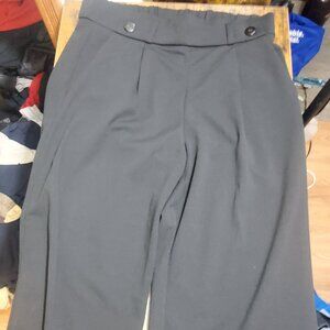 Jaqueline de young mid waist regular fit pants trouser straight legs black XL
